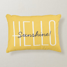 Cojín Decorativo Hola Sunshine Cita Alegre Decorativo Amarillo
