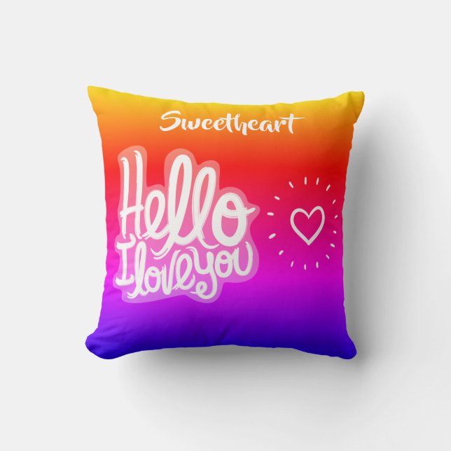 COJÍN DECORATIVO HOLA TE AMO (Anverso)