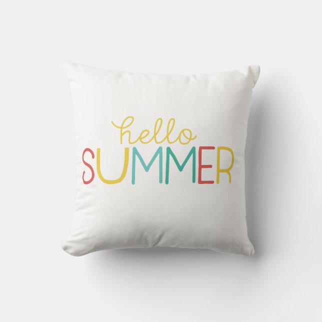 Cojín Decorativo Hola Verano (Anverso)