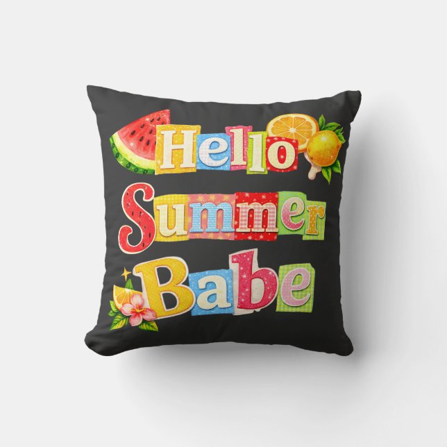 Cojín Decorativo Hola verano nena (Anverso)