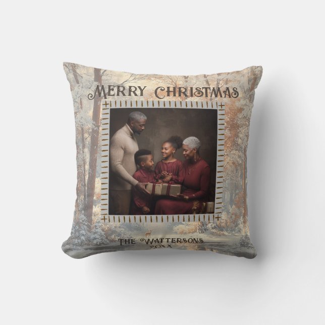 Cojín Decorativo Holiday Greeting Throw Pillow (Anverso)