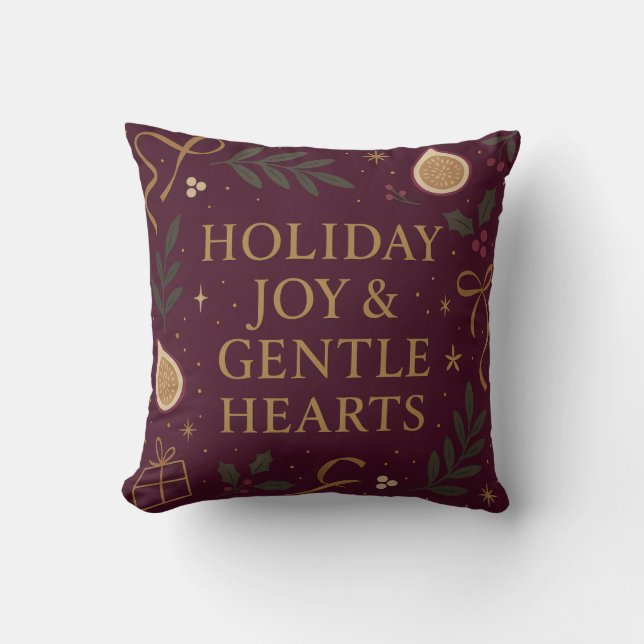 Cojín Decorativo Holiday Joy Throw Pillow (Anverso)