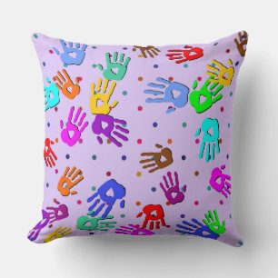 Cojín Decorativo holiES - puntos de mano coloreado patrón 1