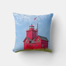 Cojín Decorativo Holland Michigan Gran Faro Rojo