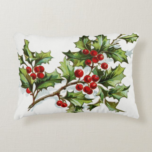 Cojín Decorativo Holly Berries 001 (Anverso)