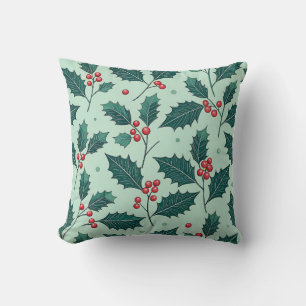 Cojín Decorativo Holly Berry Navidad Cushion