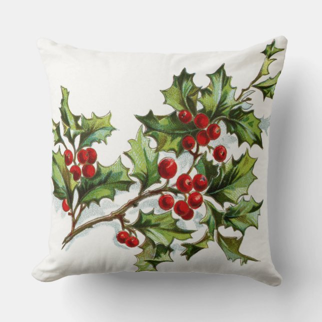 Cojín Decorativo HollyBerries 001 (Anverso)
