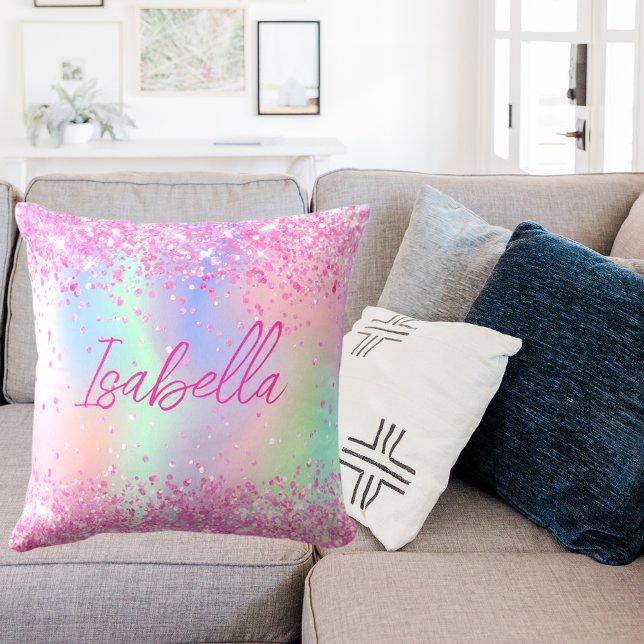 Cojín Decorativo Holográfico rosa morado (Subido por el creador)