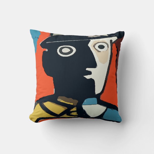 Cojín Decorativo Hombre abstracto, (Anverso)