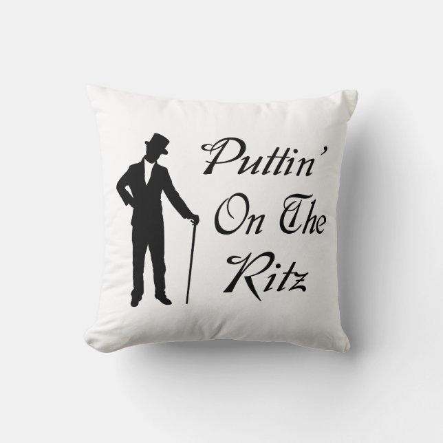 Cojín Decorativo Hombre apuesto Puttin en el Ritz (Anverso)