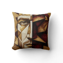 Hombre Cubista Burgundy Gold - Abstracto Texturiza