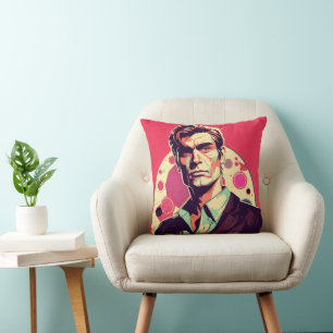 Cojín Decorativo Hombre de arte pop vintage