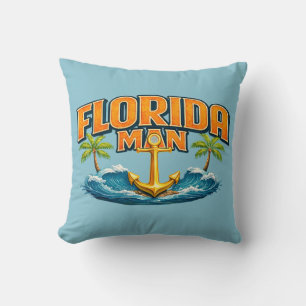 Cojín Decorativo Hombre de Florida Ancla Náutica Divertida Decoraci