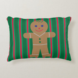 Cojín Decorativo Hombre de Jengibre de Navidad Divertido y Elegante