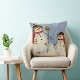 Cojín Decorativo Hombre de nieve e hijo