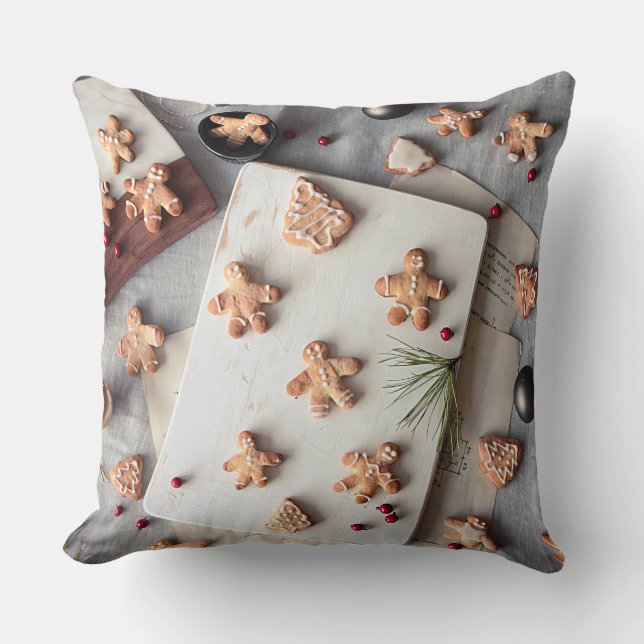Cojín Decorativo Hombre de pan de jengibre (Anverso)