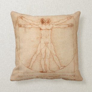 Cojín Decorativo Hombre de Vitruvian - da Vinci