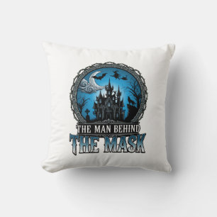 Cojín Decorativo Hombre detrás de la máscara Halloween Casa embruja