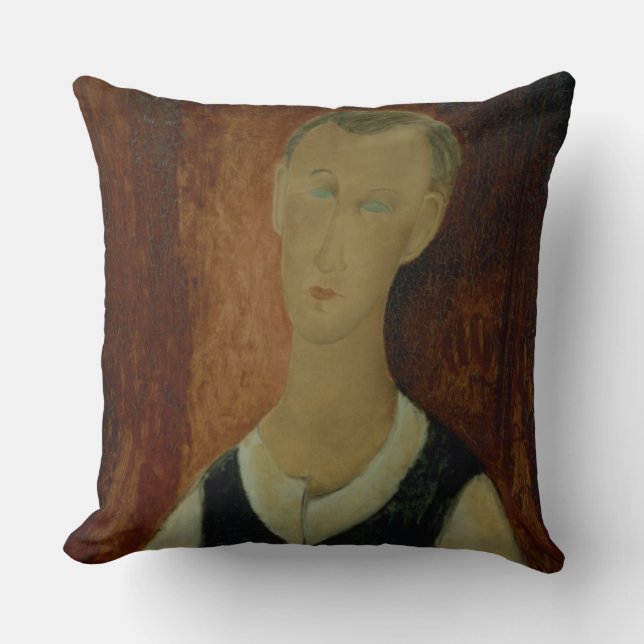 Cojín Decorativo Hombre joven con un Waistcoat negro, 1912 (el (Anverso)