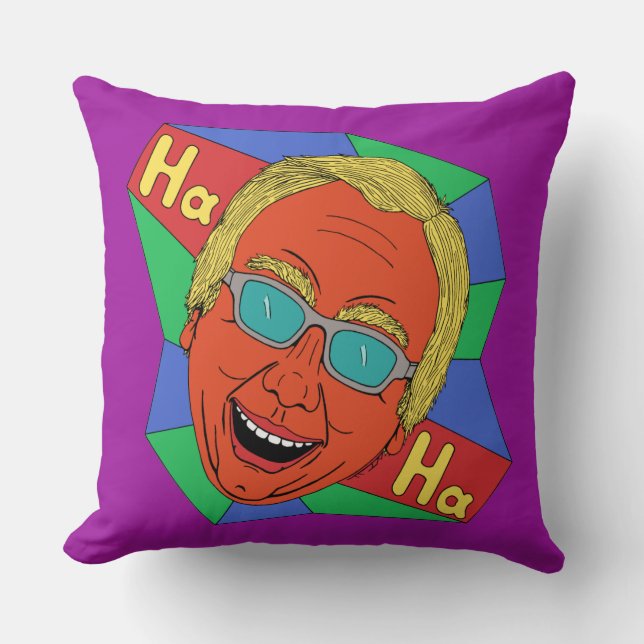 Cojín Decorativo Hombre risible (autorretrato artístico) (Anverso)