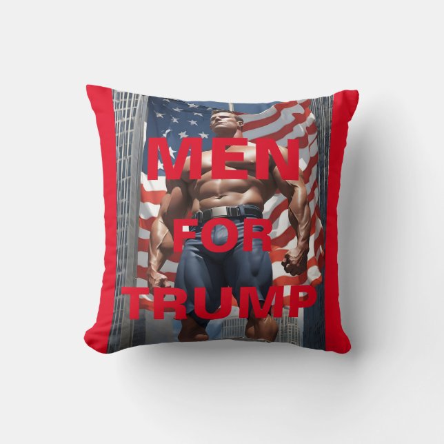 COJÍN DECORATIVO HOMBRES DE TRUMP (Anverso)
