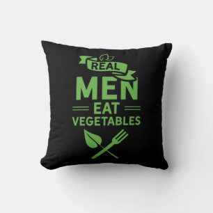 Cojín Decorativo Hombres de verdad comen verduras