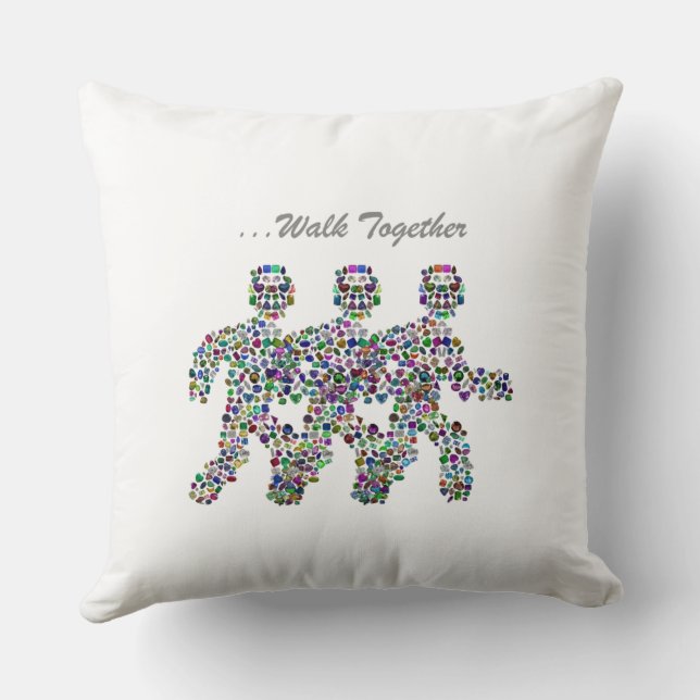 Cojín Decorativo Hombres en movimiento (Reverso )