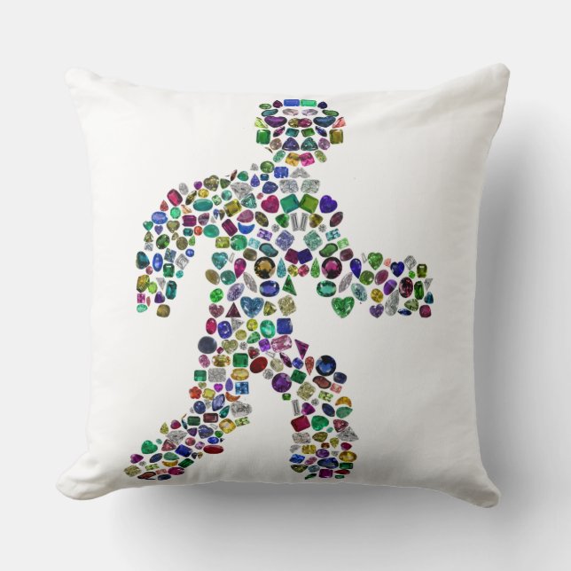 Cojín Decorativo Hombres en movimiento (Anverso)