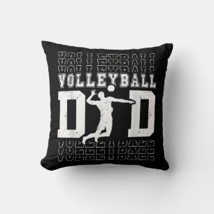 Cojín Decorativo Hombres vintage bandera estadounidense voleibol pa