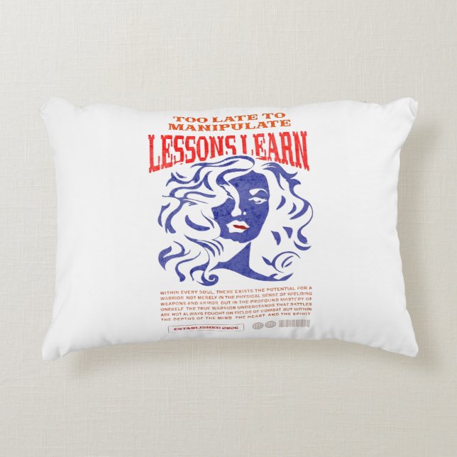 COJÍN DECORATIVO HOME DECOR MANIPULATE LESSONS LEARN ACCENT PILLOW  (Anverso)