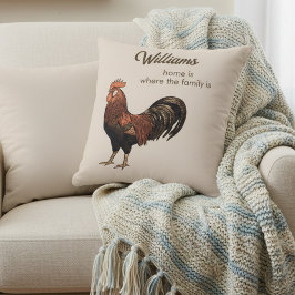 Cojín Decorativo Home Is Where Family Is Rooster Decorative Pillow