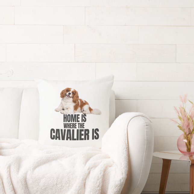 Cojín Decorativo Home Is Where the Cavalier Is Throw Pillow (Sofá)