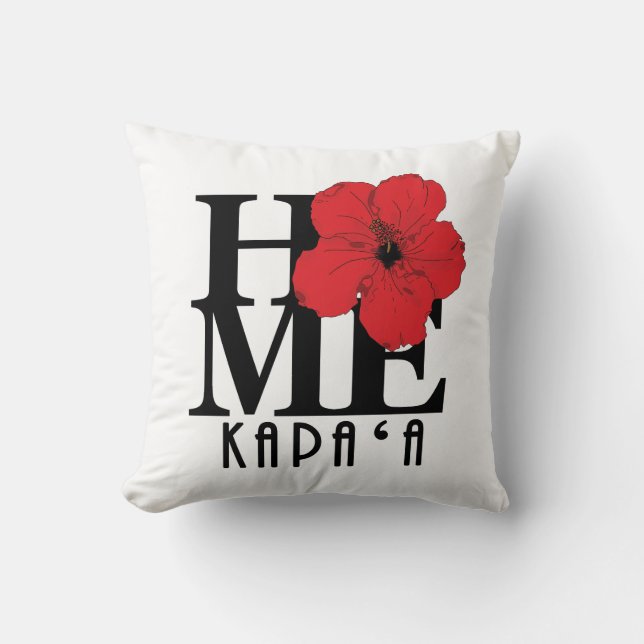 Cojín Decorativo HOME Kapa`a, Hawai Red Hibiscus (Anverso)