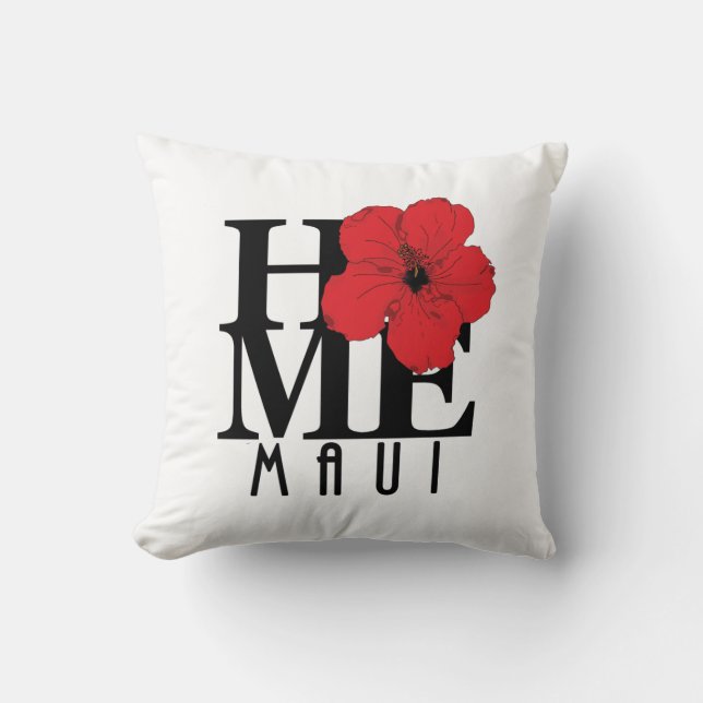 Cojín Decorativo HOME Maui Red Hibiscus (Anverso)