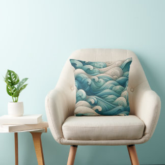 Cojín Decorativo Home Studio Ocean Wave Swirl