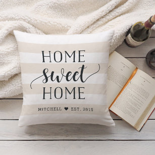 Cojín Decorativo Home Sweet Home Personalized Striped