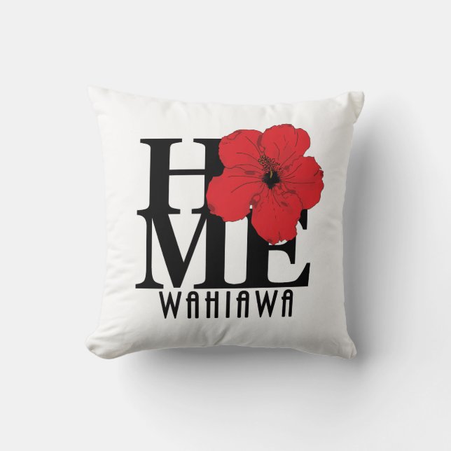 Cojín Decorativo HOME Wahiawa Red Hibiscus (Anverso)