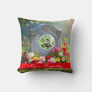 Cojín Decorativo Homenaje de Mascota floral de la cabeza de un perr