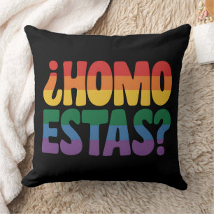 Cojín Decorativo Homo Estas Divertido Español Mexicano Aliado Gay L