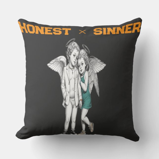 Cojín Decorativo Honest & Sinner Love Art Collection Throw Pillow (Anverso)