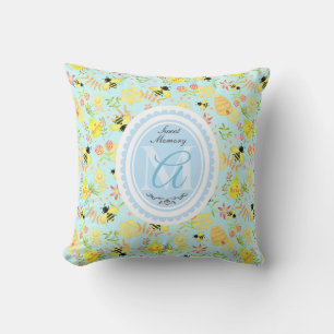 Cojín Decorativo Honey Bee Pastel Blue