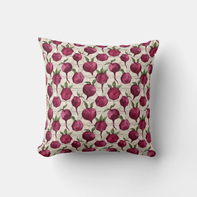 Cojín Decorativo Honeycomb Beetroots Pillow (Anverso)