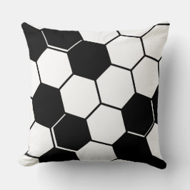 Cojín Decorativo Honeycomb tradicional negro y blanco