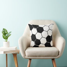 Cojín Decorativo Honeycomb tradicional negro y blanco