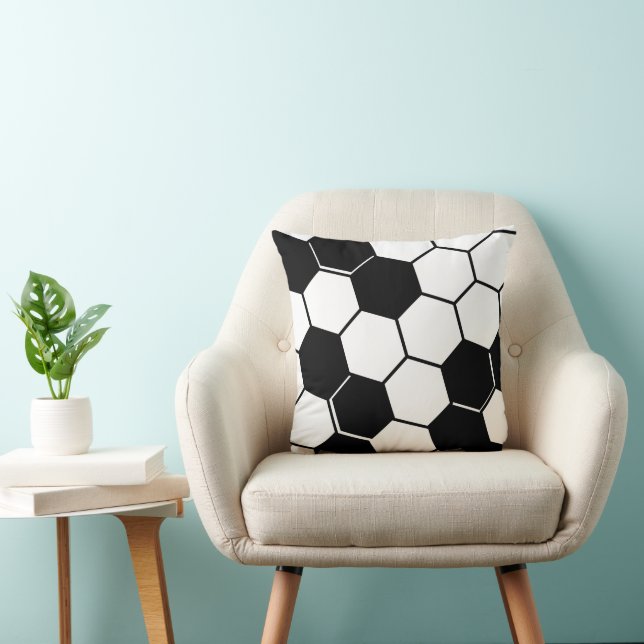 Cojín Decorativo Honeycomb tradicional negro y blanco (Silla)