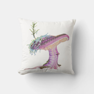 Cojín Decorativo Hongo de Acuarela Caprichoso