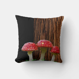 Cojín Decorativo Hongos, helechos y árboles