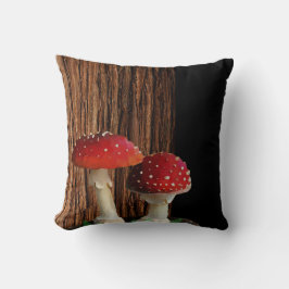 Cojín Decorativo Hongos, helechos y árboles