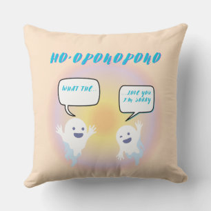 Cojín Decorativo Ho'oponopono Ghosts Healing y Funny Two-Tone