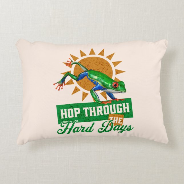 Cojín Decorativo Hop through Hard Days Amazon Tree Frog (Anverso)